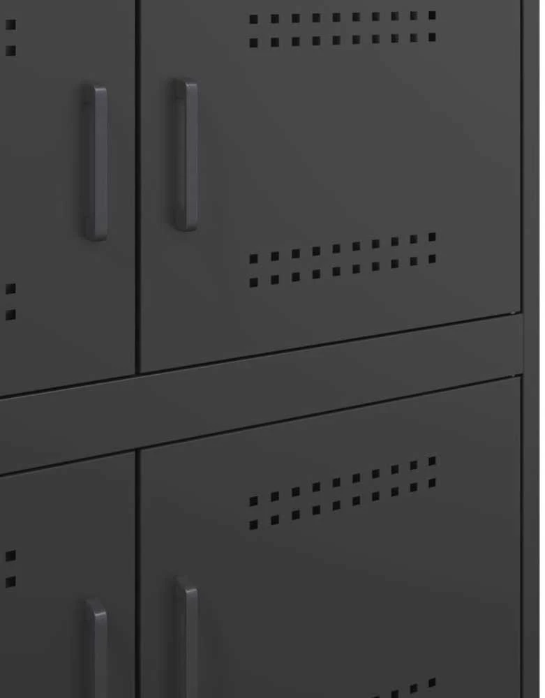 Šoninė spintelė, juodos spalvos, 68x39x79cm, plienas