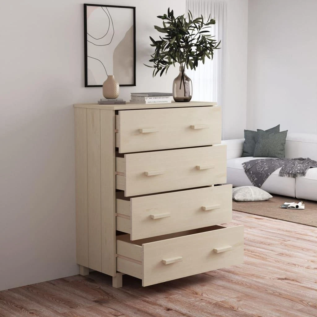 Šoninė spintelė HAMAR, medaus ruda, 79x40x103,5cm, pušis