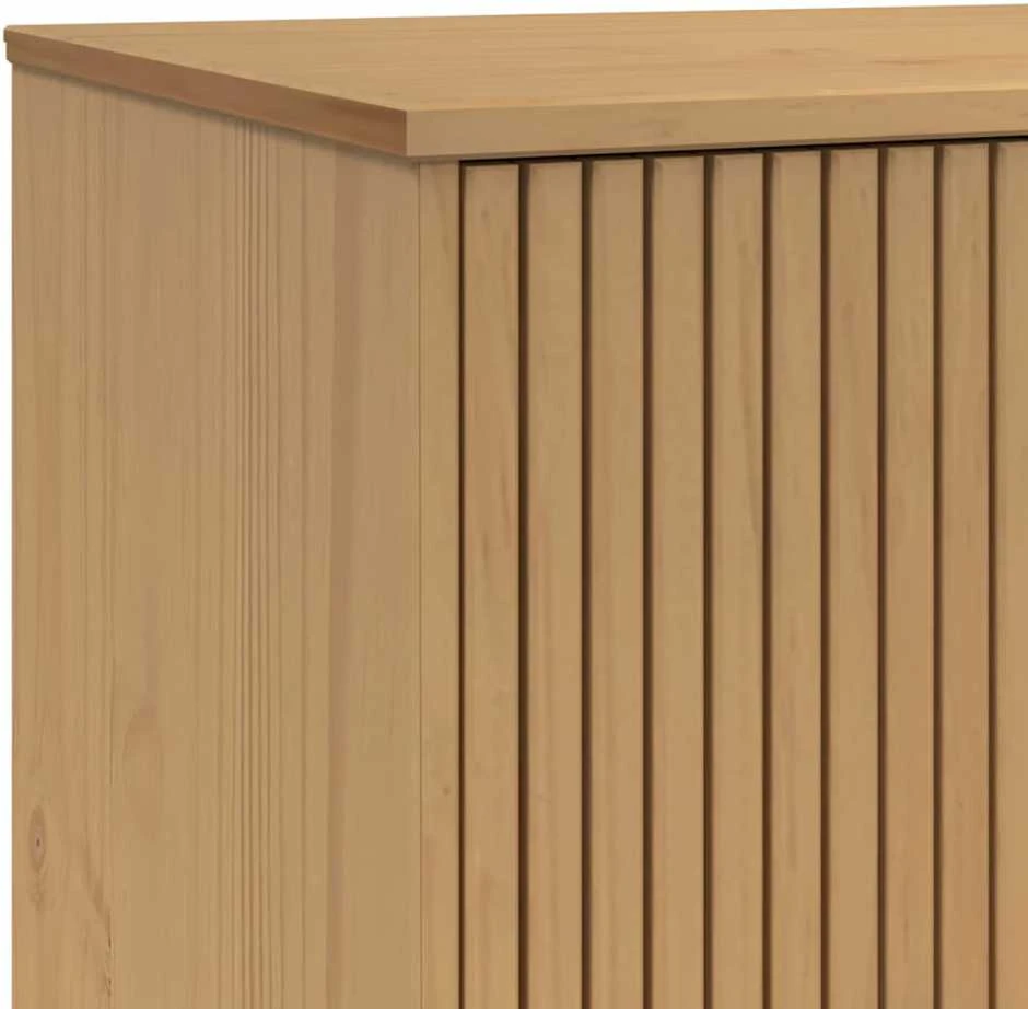 Šoninė spintelė OLDEN, balta/ruda, 114x43x73,5cm, pušis