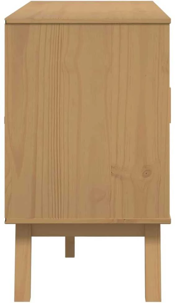 Šoninė spintelė OLDEN, balta/ruda, 114x43x73,5cm, pušis