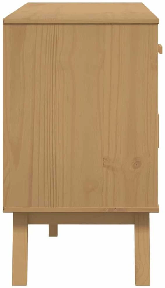 Šoninė spintelė OLDEN, ruda, 114x43x73,5cm, pušies masyvas