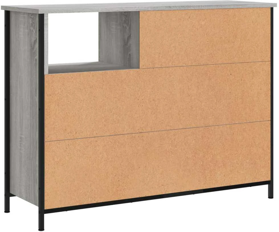 Šoninė spintelė, pilka ąžuolo, 100x33x75cm, apdirbta mediena