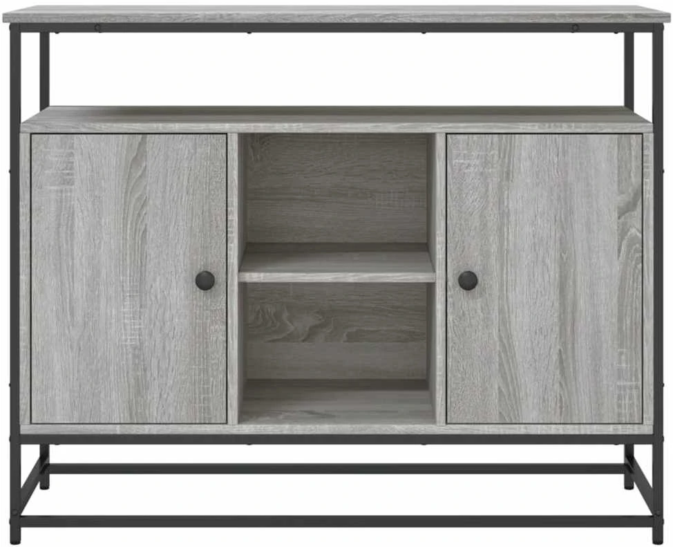 Šoninė spintelė, pilka ąžuolo, 100x35x80cm, apdirbta mediena
