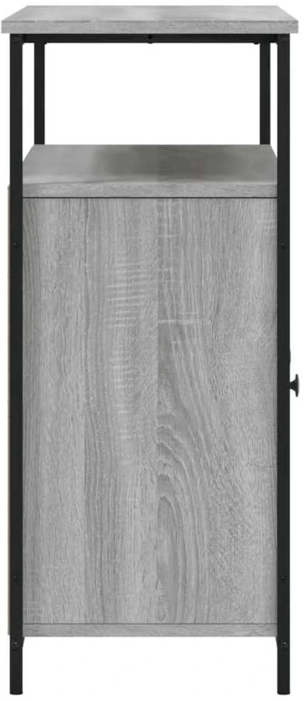 Šoninė spintelė, pilka ąžuolo, 100x35x80cm, apdirbta mediena