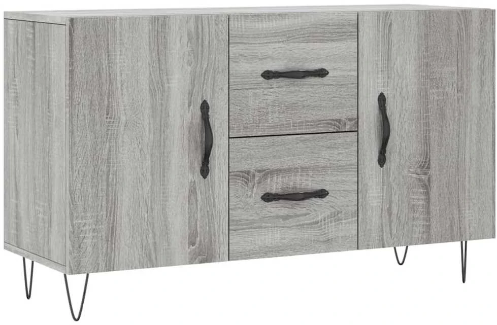 Šoninė spintelė, pilka ąžuolo, 100x36x60cm, apdirbta mediena