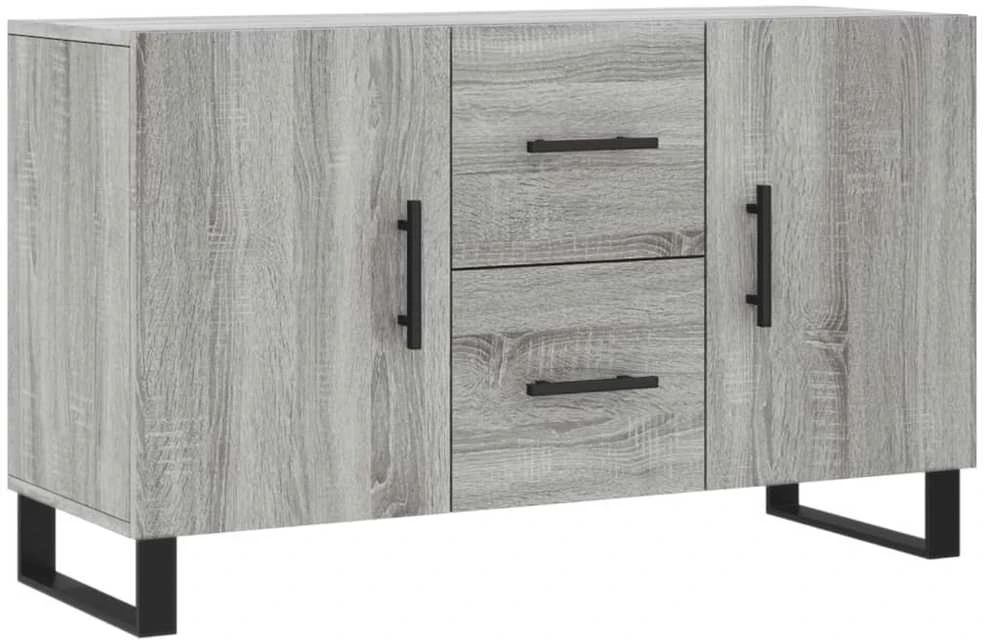 Šoninė spintelė, pilka ąžuolo, 100x36x60cm, apdirbta mediena