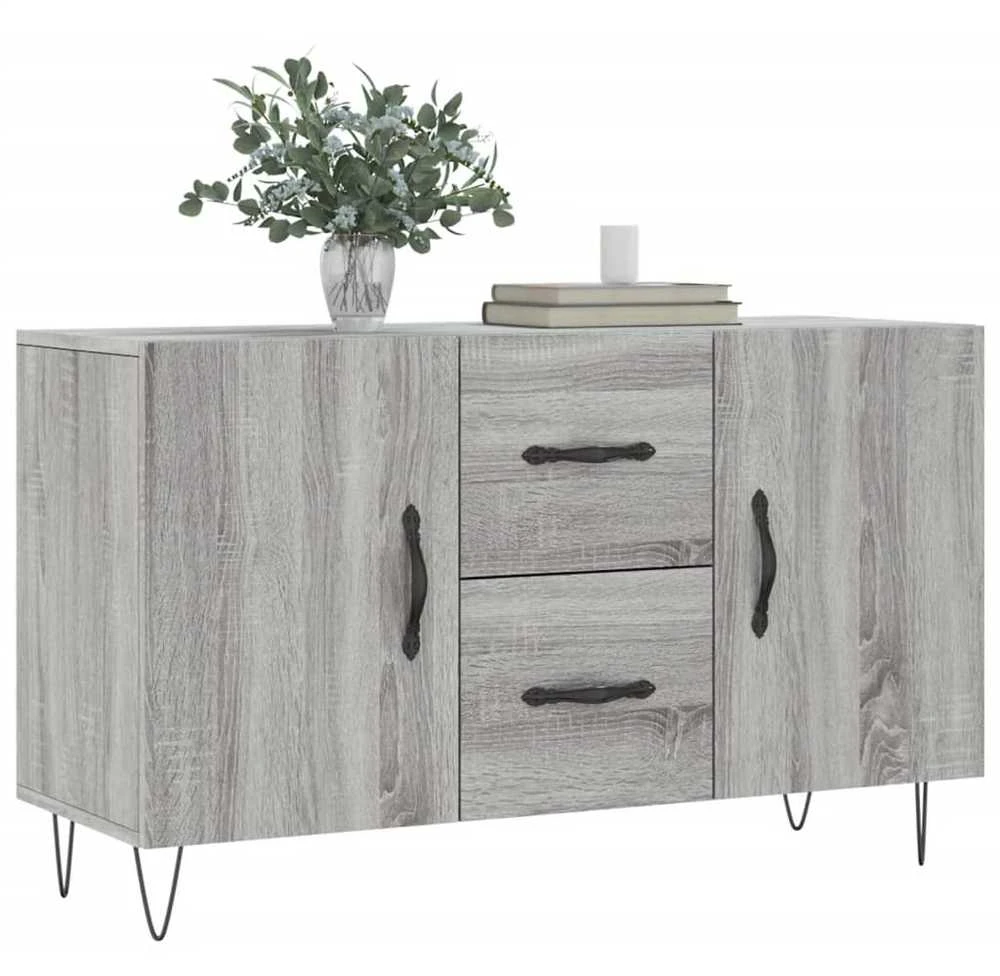 Šoninė spintelė, pilka ąžuolo, 100x36x60cm, apdirbta mediena