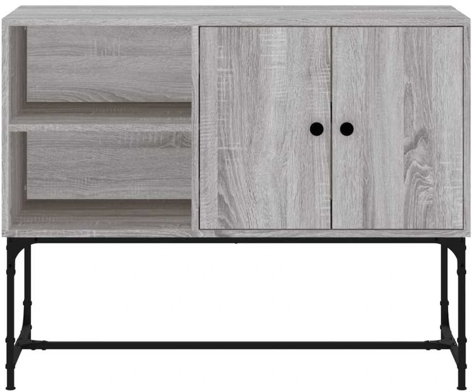 Šoninė spintelė, pilka ąžuolo, 100x40x79,5cm, apdirbta mediena