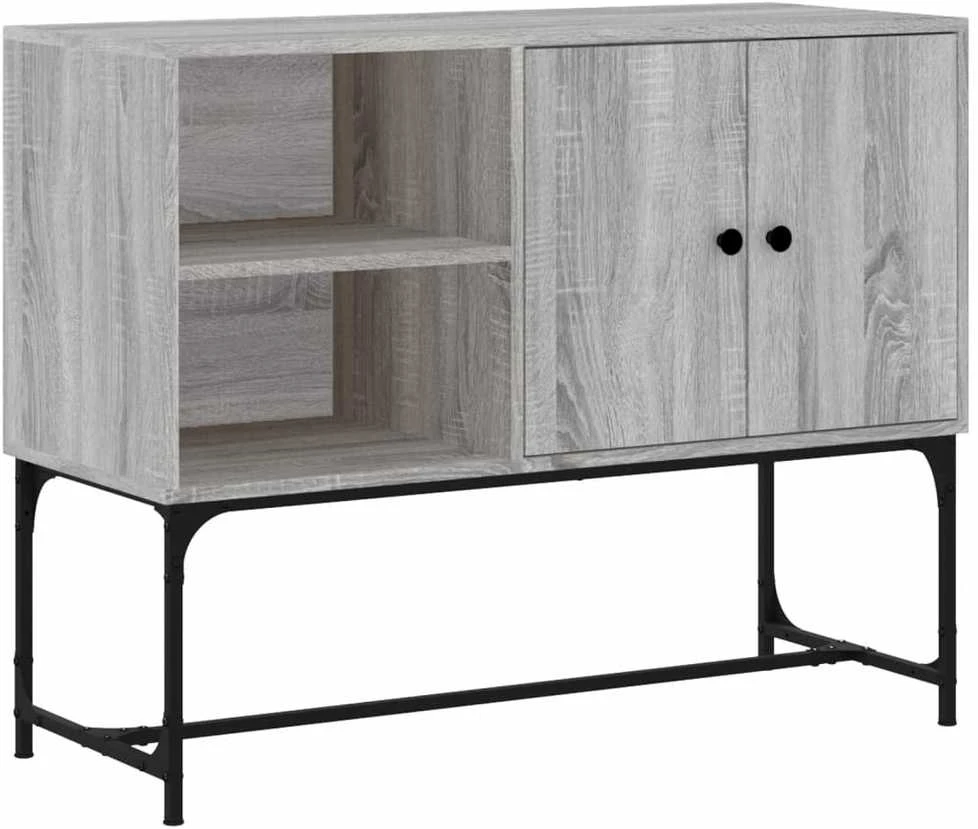 Šoninė spintelė, pilka ąžuolo, 100x40x79,5cm, apdirbta mediena