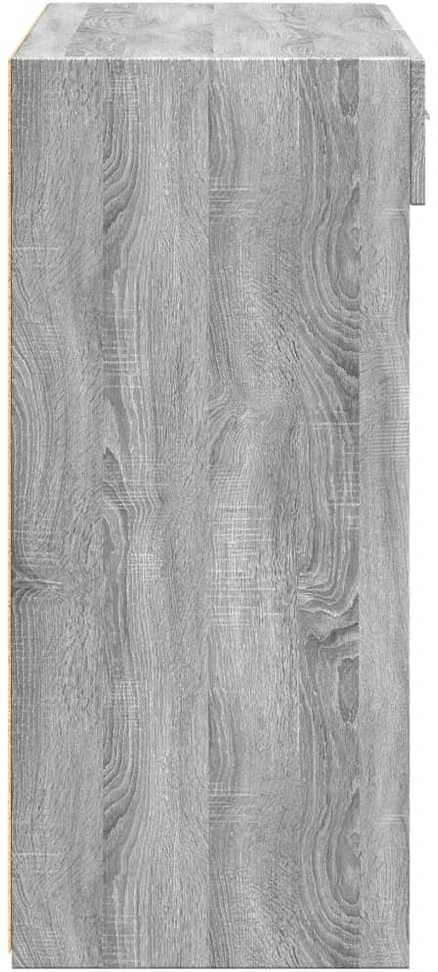 Šoninė spintelė, pilka ąžuolo, 80x42,5x93cm, apdirbta mediena