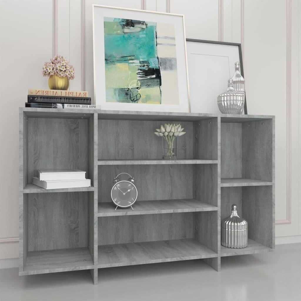 Šoninė spintelė, pilka ąžuolo, 120x30x75cm, apdirbta mediena