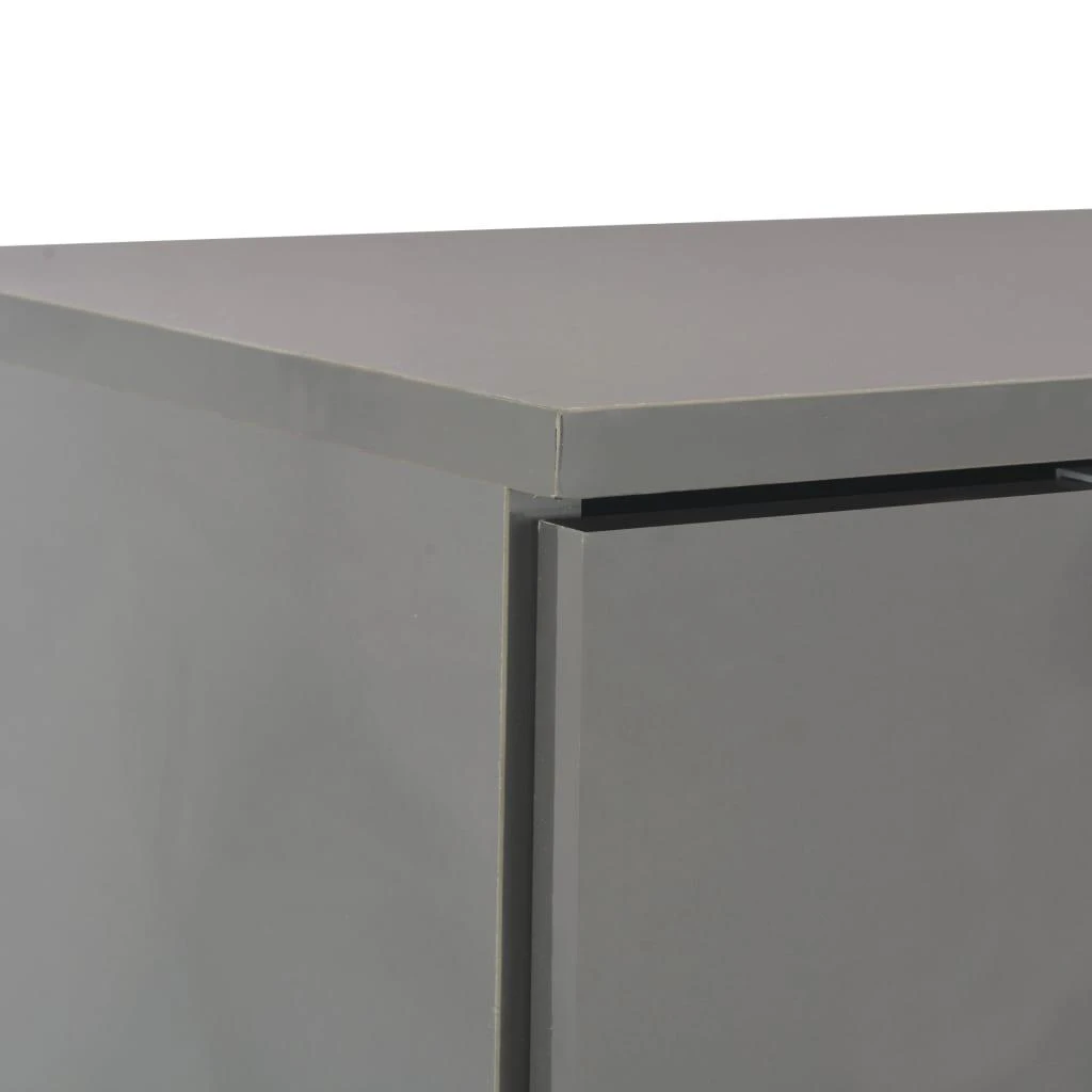 Šoninė spintelė, pilkos spalvos, 107x35x80,5cm, labai blizgi