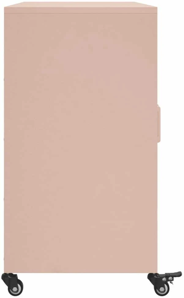 Šoninė spintelė, rožinės spalvos, 100,5x39x72cm, plienas