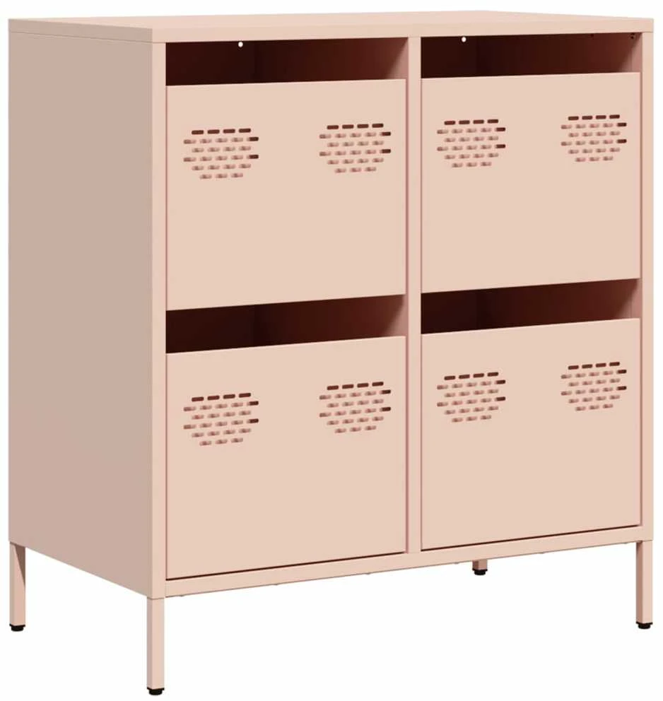Šoninė spintelė, rožinė, 68x39x73,5cm, šaltai valcuotas plienas