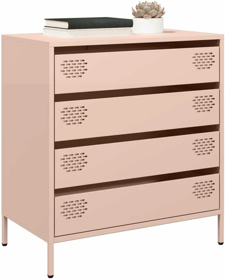 Šoninė spintelė, rožinė, 68x39x73,5cm, šaltai valcuotas plienas