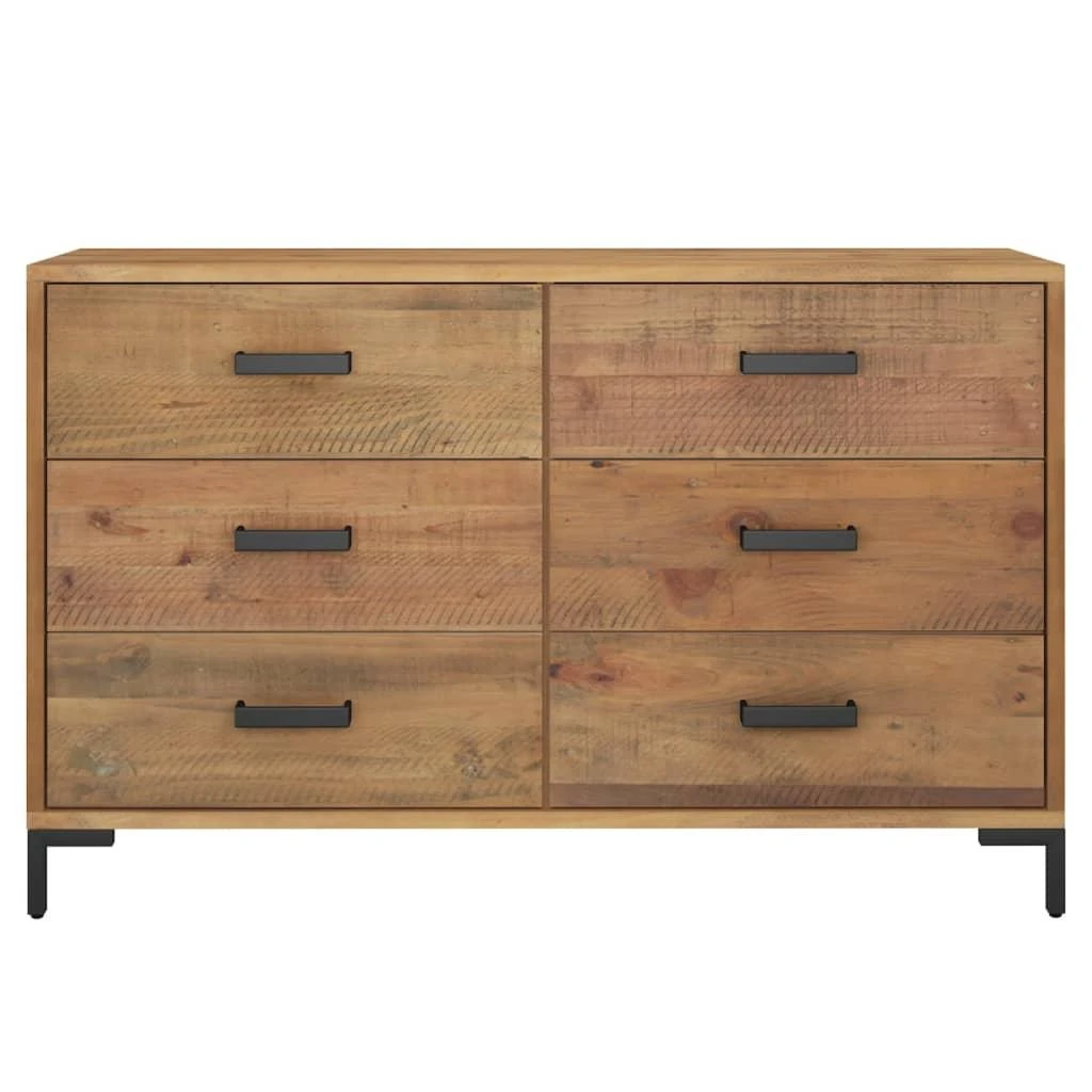 Šoninė spintelė, ruda, 110x35x70cm, pušies medienos masyvas