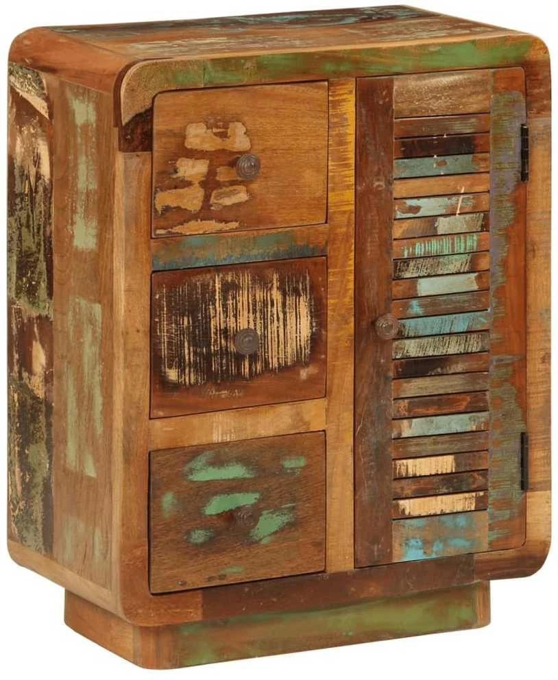 Šoninė spintelė su 3 stalčiais, 55x30x70cm, perdirbta mediena