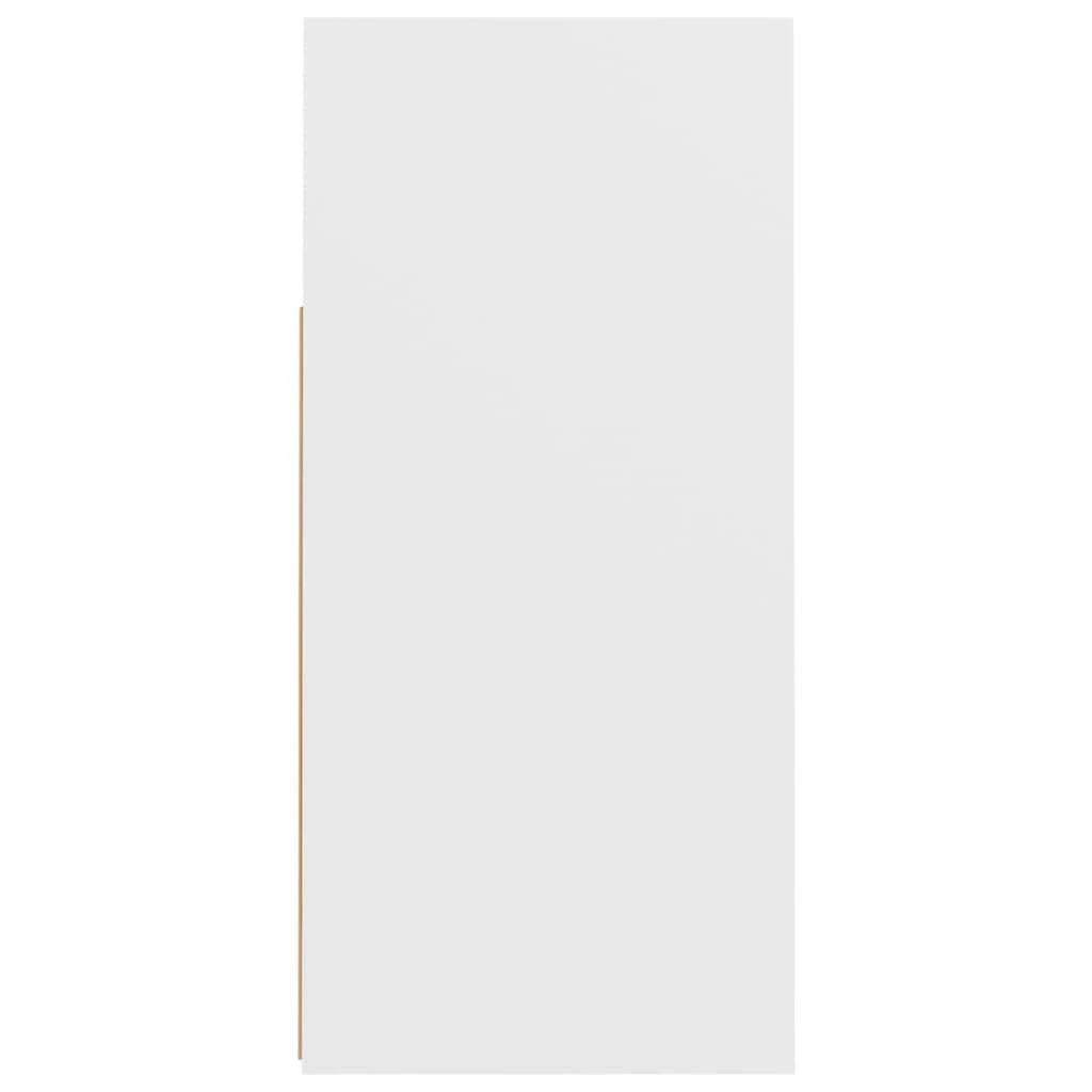 Šoninė spintelė su LED apšvietimu, baltos spalvos, 80x35x75cm