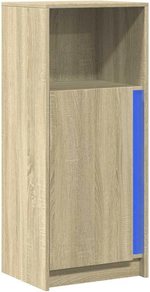 Šoninė spintelė su LED, ąžuolo, 42,5x34x100cm, apdirbta mediena