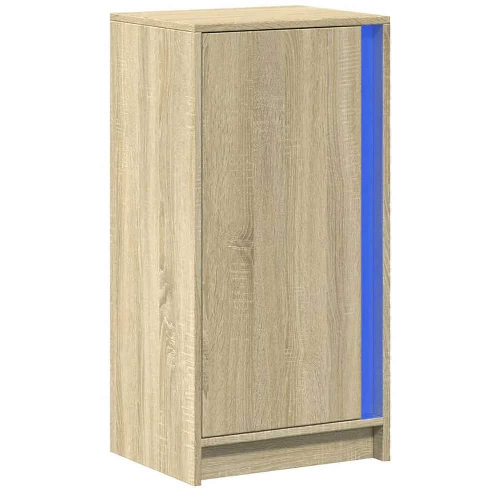 Šoninė spintelė su LED, ąžuolo, 42,5x34x85cm, apdirbta mediena