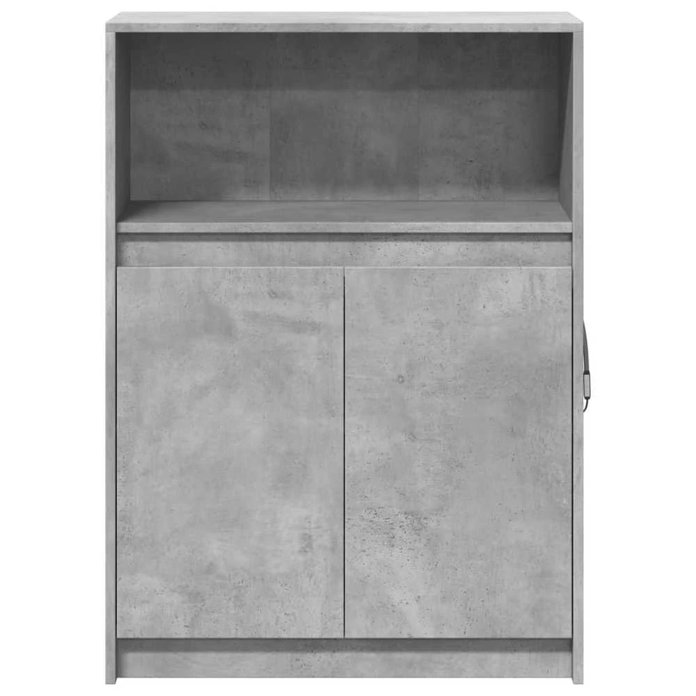 Šoninė spintelė su LED, betono, 72x34x100cm, apdirbta mediena