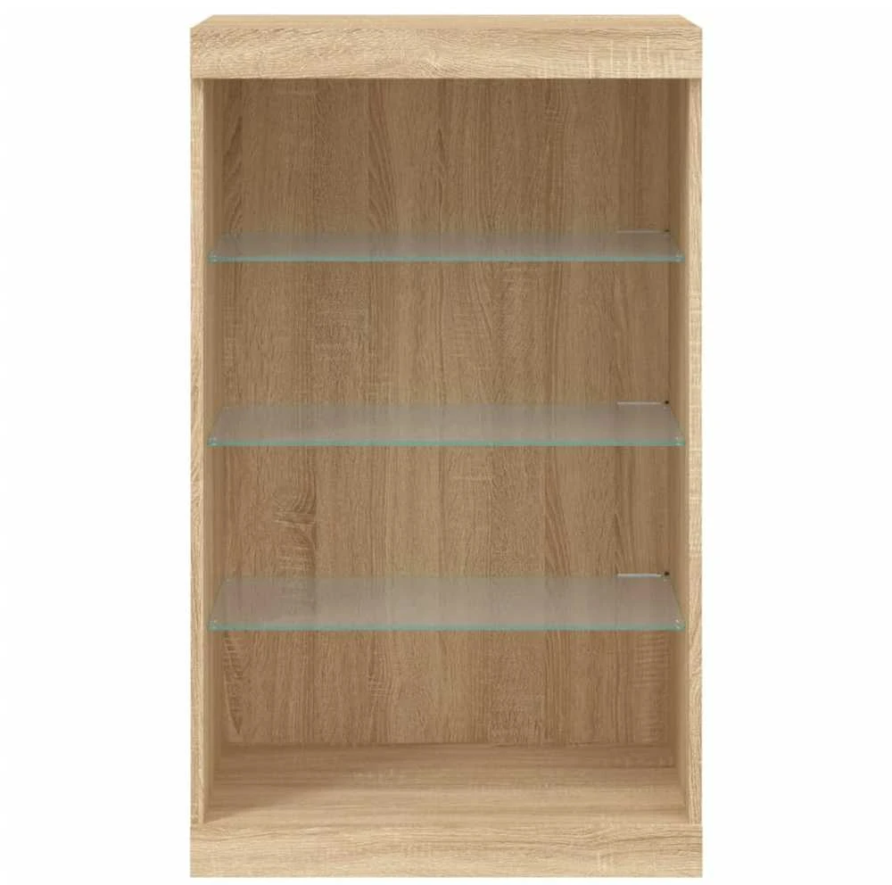 Šoninė spintelė su LED lemputėmis, ąžuolo, 60,5x37x100cm