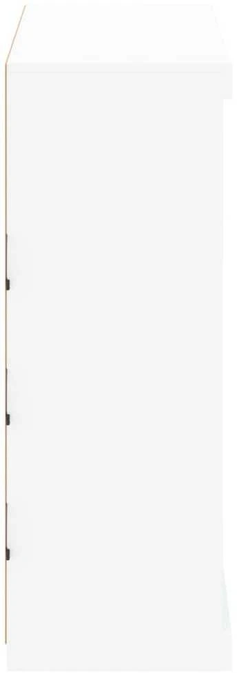 Šoninė spintelė su LED lemputėmis, baltos spalvos, 81x37x100cm