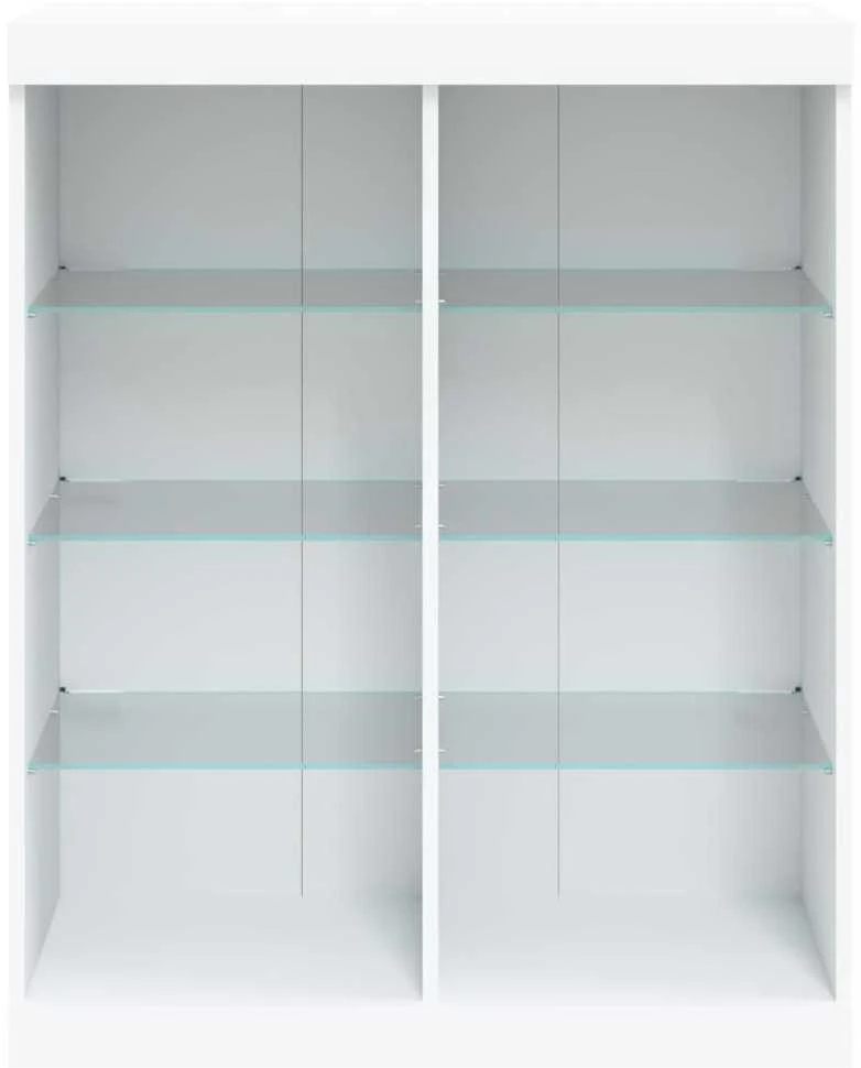 Šoninė spintelė su LED lemputėmis, baltos spalvos, 81x37x100cm