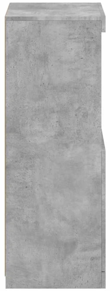Šoninė spintelė su LED lemputėmis, betono pilka, 41x37x100cm