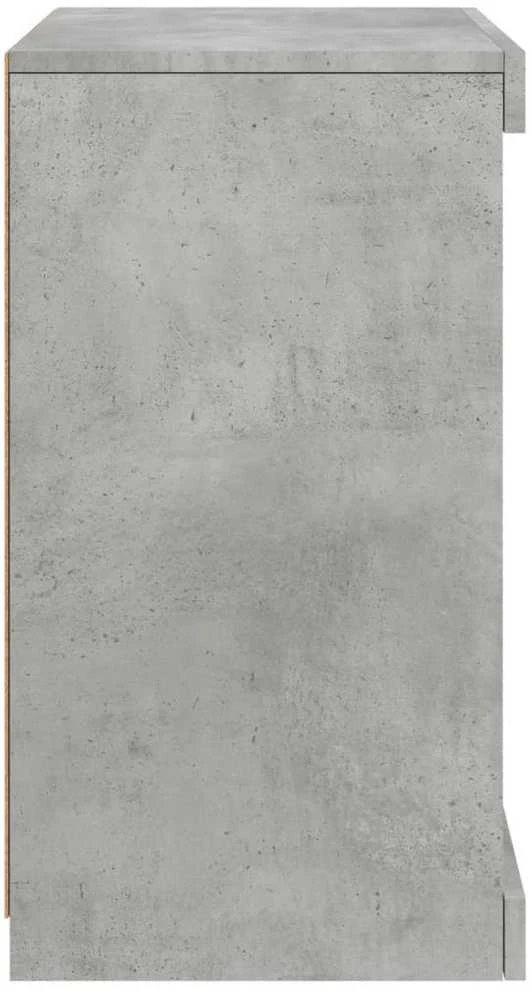 Šoninė spintelė su LED lemputėmis, betono pilka, 41x37x67cm