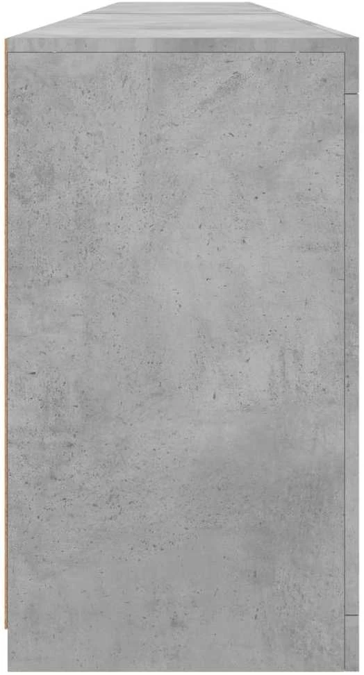 Šoninė spintelė su LED lemputėmis, betono pilka, 283x37x67cm