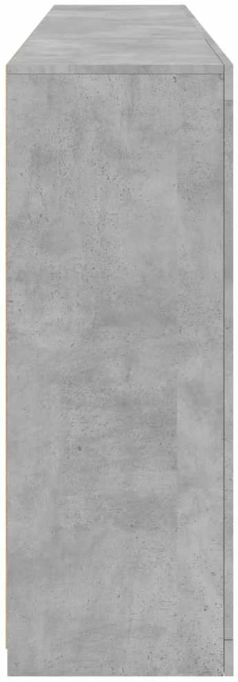 Šoninė spintelė su LED lemputėmis, betono pilka, 202x37x100cm