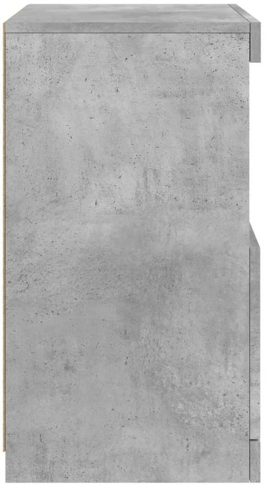 Šoninė spintelė su LED lemputėmis, betono pilka, 41x37x67cm