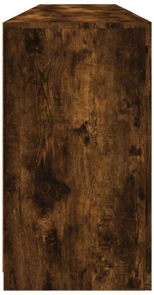 Šoninė spintelė su LED lemputėmis, dūminė, 181,5x37x67cm