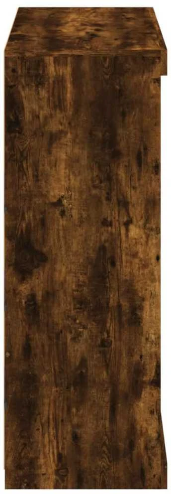 Šoninė spintelė su LED lemputėmis, dūminio ąžuolo, 81x37x100cm