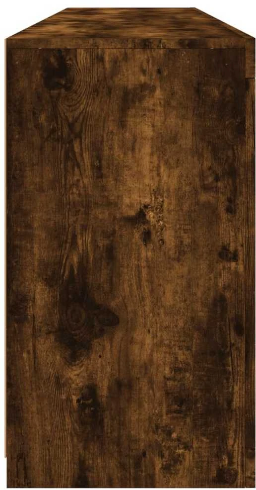 Šoninė spintelė su LED lemputėmis, dūminio ąžuolo, 162x37x67cm