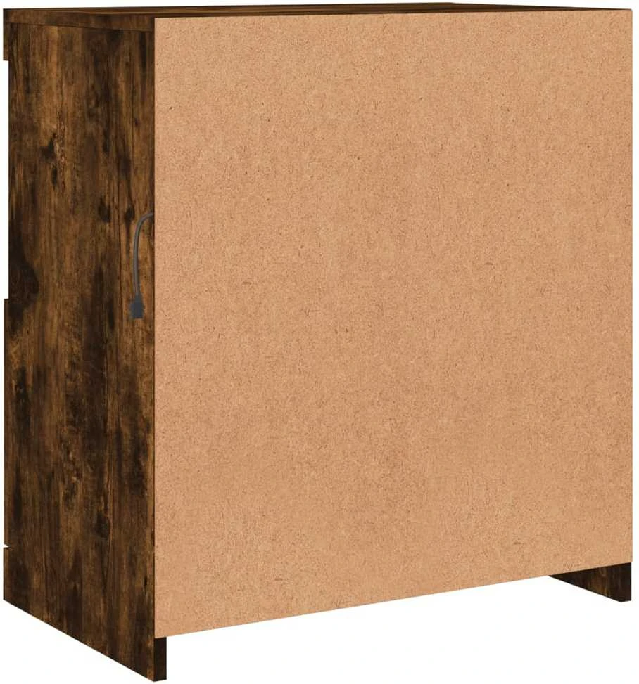 Šoninė spintelė su LED lemputėmis, dūminio ąžuolo, 60x37x67cm