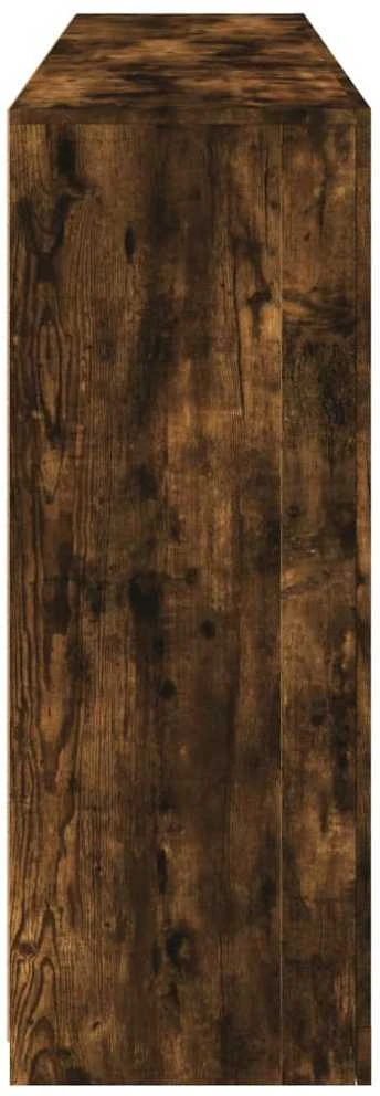 Šoninė spintelė su LED lemputėmis, dūminio ąžuolo, 162x37x100cm