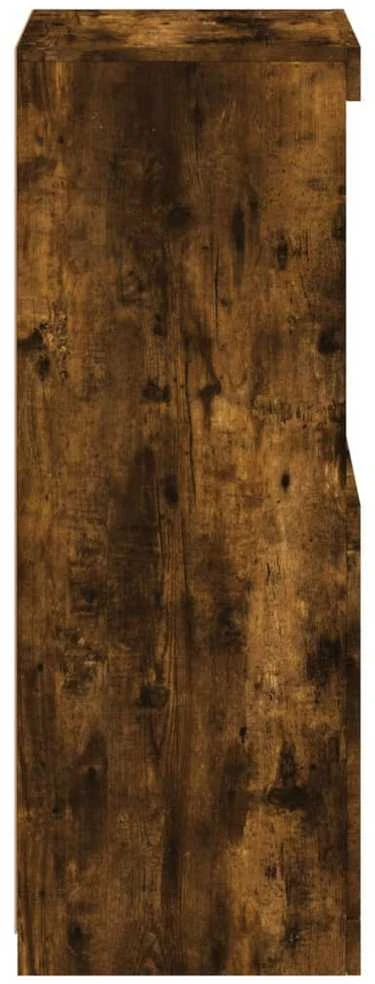 Šoninė spintelė su LED lemputėmis, dūminio ąžuolo, 41x37x100cm