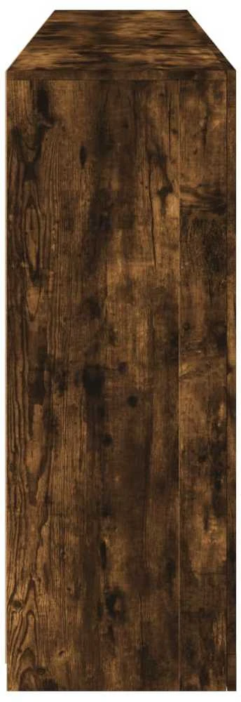 Šoninė spintelė su LED lemputėmis, dūminio ąžuolo, 202x37x100cm