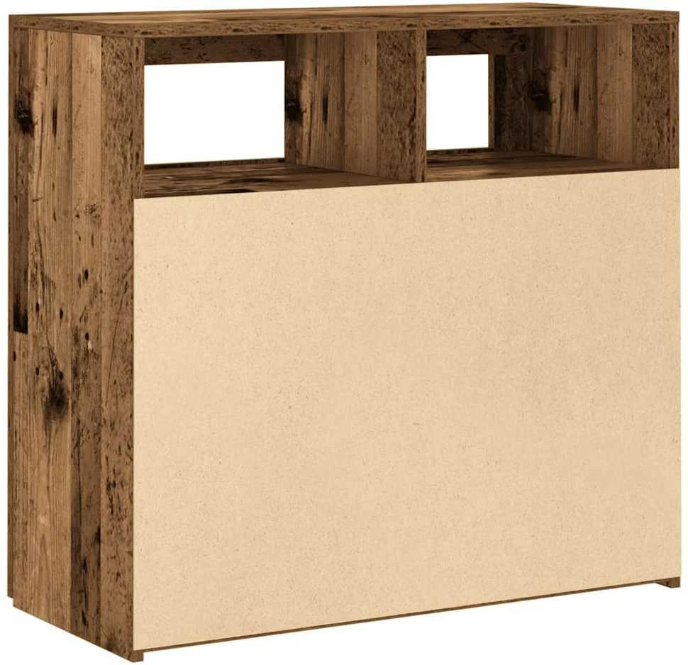 Šoninė spintelė su LED, medienos, 80x35x75cm, apdirbta mediena