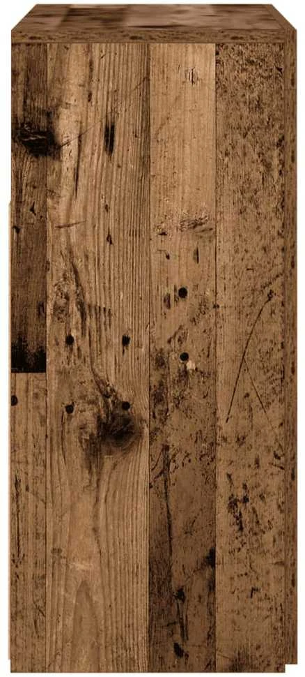 Šoninė spintelė su LED, medienos, 80x35x75cm, apdirbta mediena