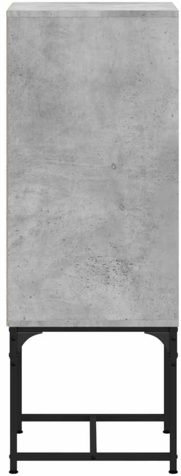 Šoninė spintelė su stiklinėmis durelėmis, betono, 35x37x100cm