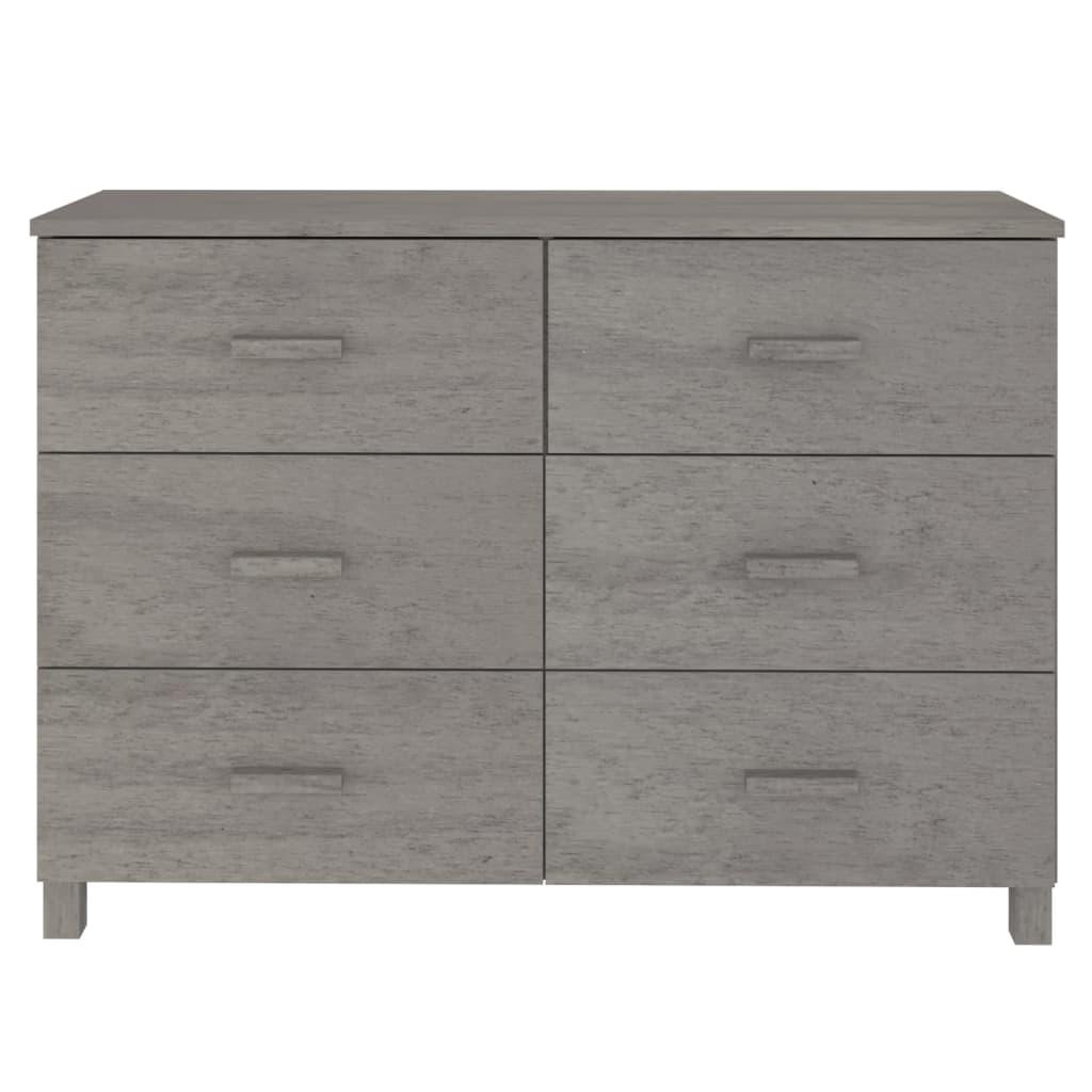 Šoninė spintelė HAMAR, šviesiai pilka, 113x40x80cm, pušis