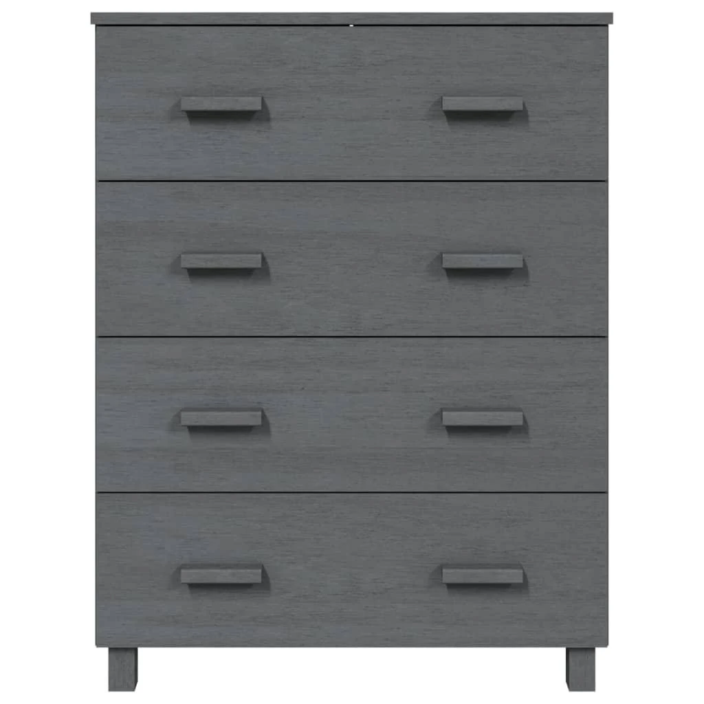 Šoninė spintelė HAMAR, tamsiai pilka, 79x40x103,5cm, pušis