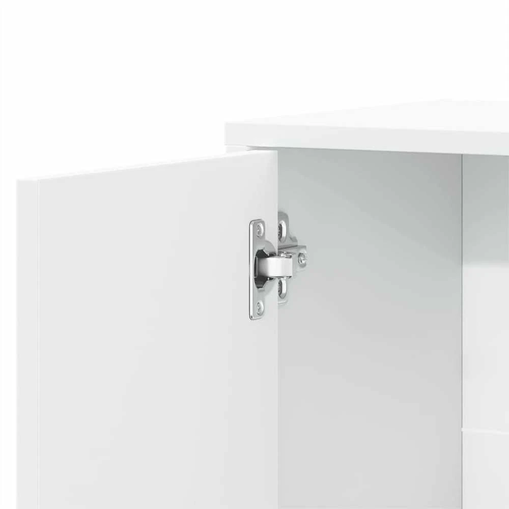 Šoninės spintelės, 2vnt., baltos, 60x31x70cm, apdirbta mediena