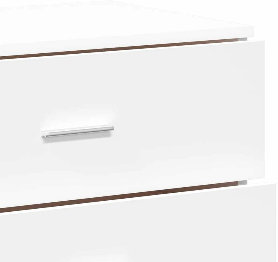 Šoninės spintelės, 2vnt., baltos, 60x39x80cm, apdirbta mediena
