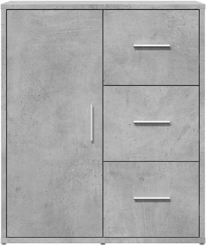 Šoninės spintelės, 2vnt., betono, 60x31x70cm, apdirbta mediena