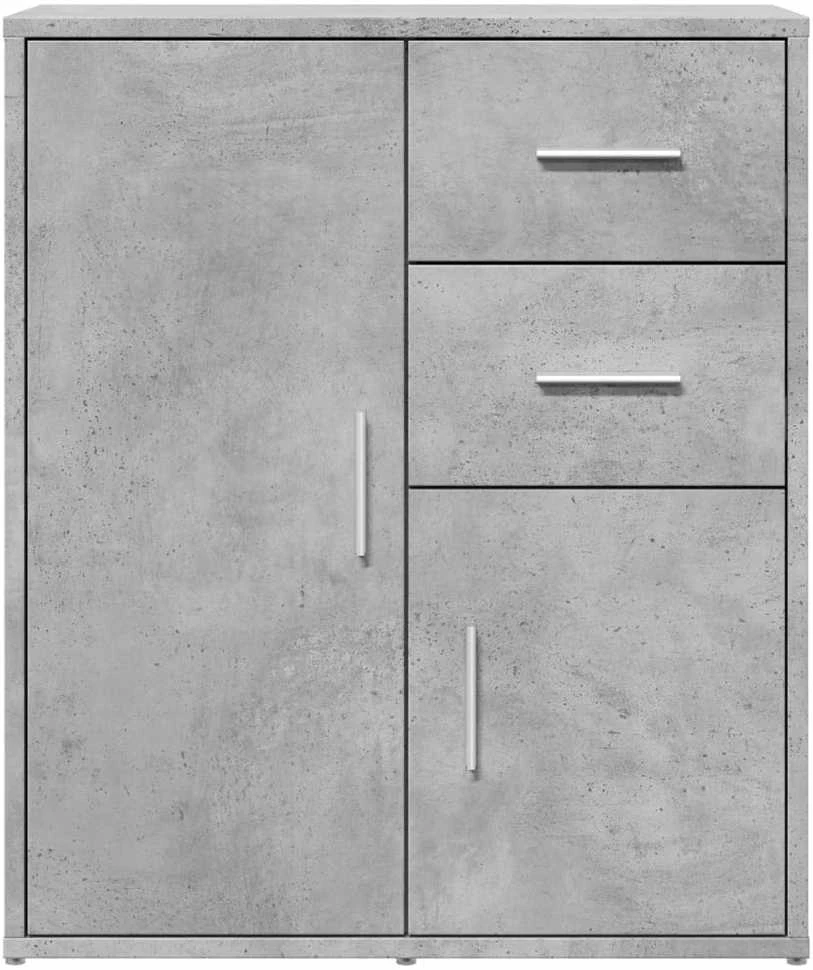 Šoninės spintelės, 2vnt., betono, 60x31x70cm, apdirbta mediena