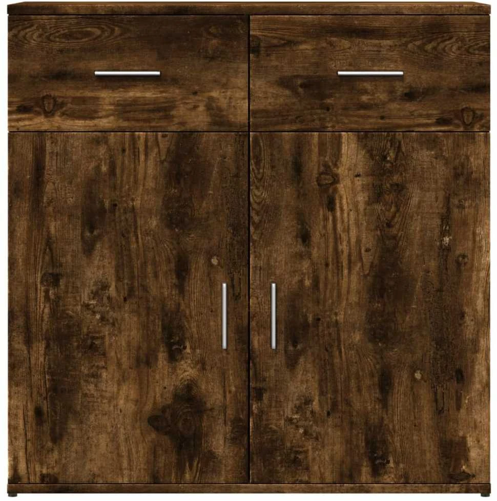 Šoninės spintelės, 2vnt., dūminio ąžuolo, 79x38x80cm, mediena